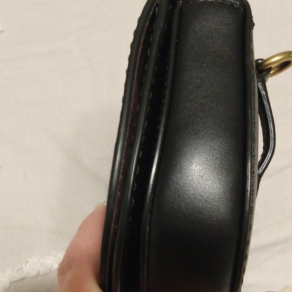 COACH SADDLE BELT BAG in supple black leather - Picture 9 of 16